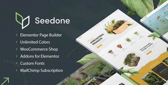 SeedOne – Agriculture WordPress theme 0.0.2