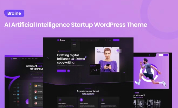 Braine – Digital AI Tech Software WordPress Theme 1.1
