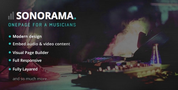 Sonorama – Music Band & Musician WordPress Theme 2.5
