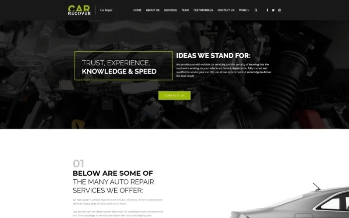 Car Recover – Car Repair Responsive WordPress Theme 1.0.0