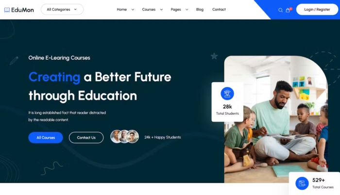 Edumoon – Education LMS WordPress Theme 1.6
