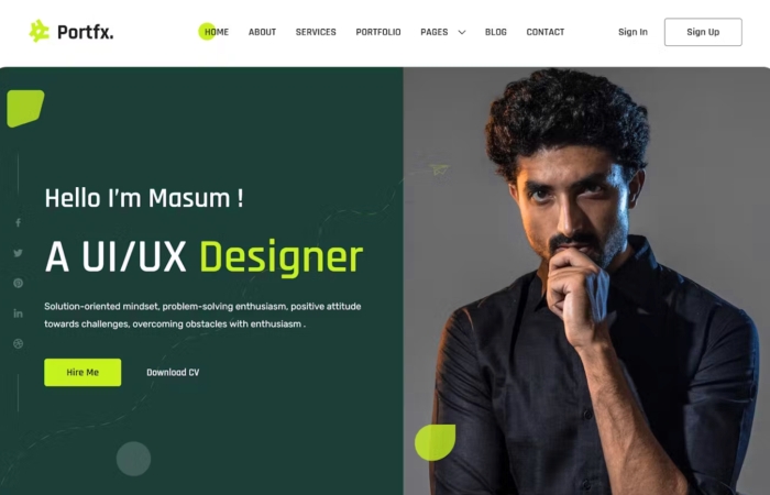 Portfex – Personal Portfolio WordPress Theme 1.1