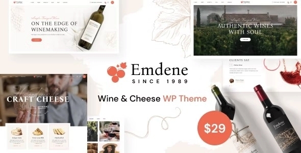 Emdene - Wine & Cheese WordPress Theme 1.0.3