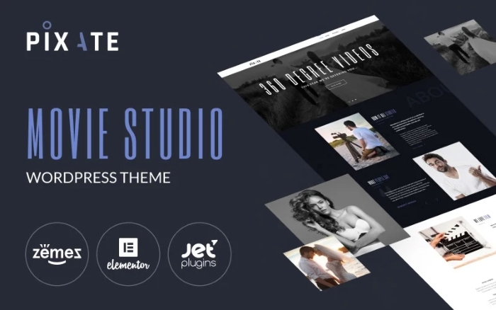 Pixate – Movie Studio WordPress Theme 1.0.1