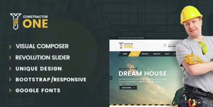 Constructor One – Construction WP Theme 2.2