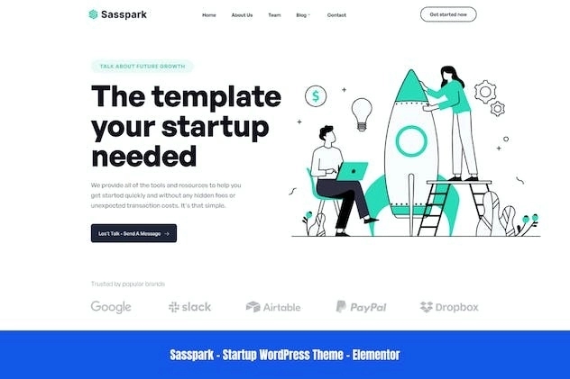Sasspark Startup WordPress Theme 1.0