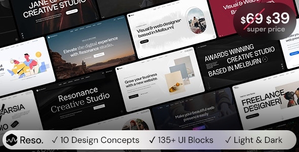 Resonance – Modern Multipurpose One/Multi Page WP Theme 1.1