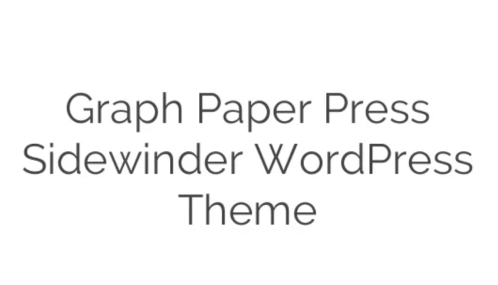 Graph Paper Press Sidewinder WordPress Theme 3.5