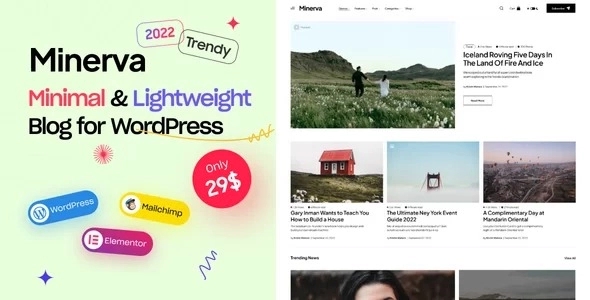 Minerva – Modern Blog WordPress Theme 1.0