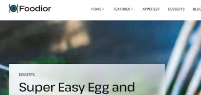 Foodior – Personal Food Blog WordPress Theme 1.0
