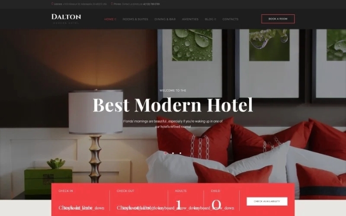 Dalton – Modern Hotel & Resort WP Theme 1.0.0