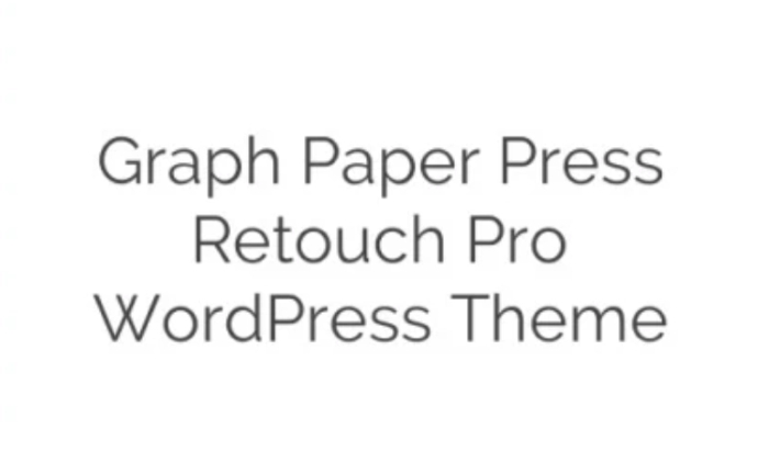 Graph Paper Press Retouch Pro WordPress Theme 1.2.5.1