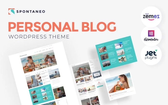 Spontaneo – Personal Travel Blog WordPress Theme 1.0.1