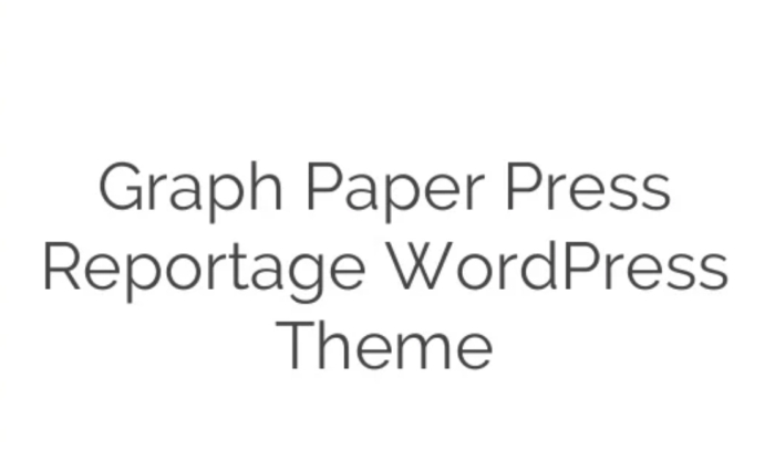 Graph Paper Press Reportage WordPress Theme 1.1.8