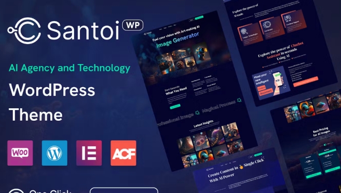 Santoi – AI Agency and Technology WordPress Theme 1.2.1