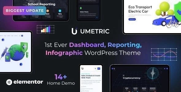 Umetric – WordPress Dashboard Reporting and Infographic Theme 1.4.3