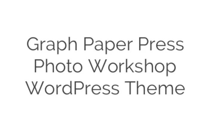 Graph Paper Press Photo Workshop WordPress Theme 1.3.4