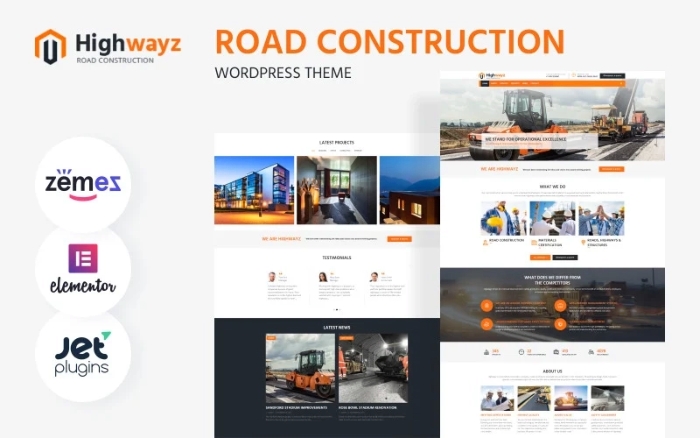 Highwayz – Road Construction WordPress Theme 1.0.4