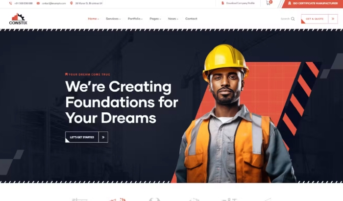Constix – Construction Industrial WordPress Theme 1.0.5