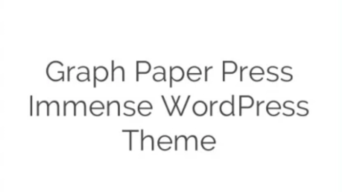 Graph Paper Press Immense WordPress Theme 3.0