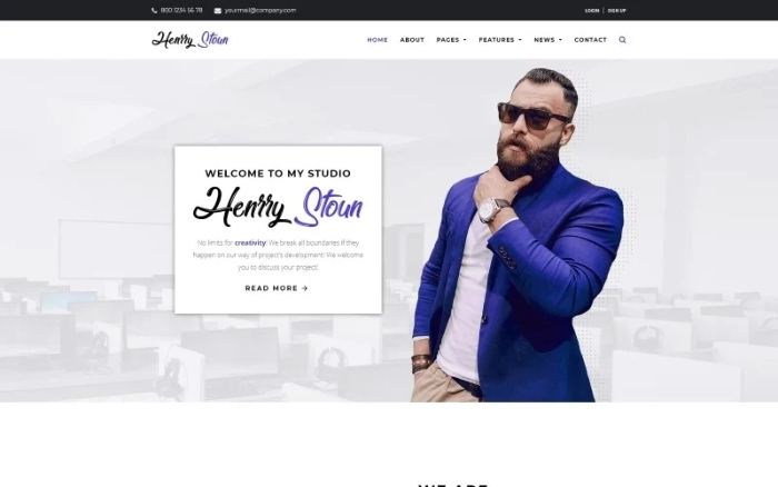 Henry Stoun - Personal Website WordPress Theme 1.0.1
