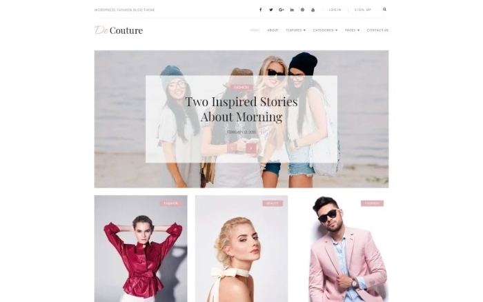 De Couture – Fancy Fashion & Beauty Blog WordPress Theme 1.0.1