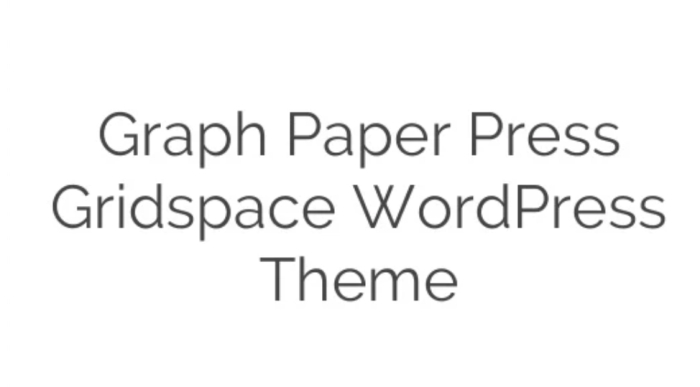 Graph Paper Press Gridspace WordPress Theme 1.5.2