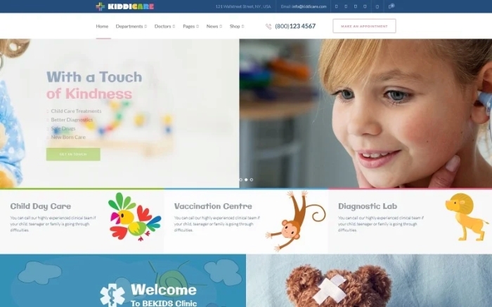 KiddiCare – Pediatric Clinic WordPress Theme 1.0.0