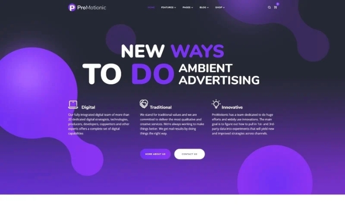 ProMotionic – Promotion Agency WordPress Theme 1.0.0