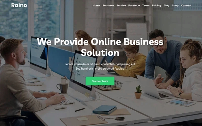 Raino – Digital Agency One page WordPress Theme 1.0.1