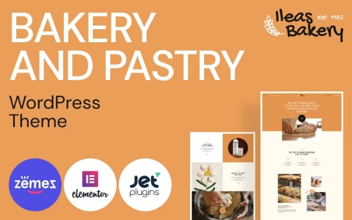 Bakery and Pastry - Ileas Bakery WordPress Theme 1.0.1