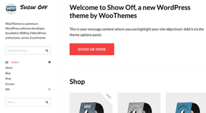 WooThemes Showoff Premium Theme 1.2.2