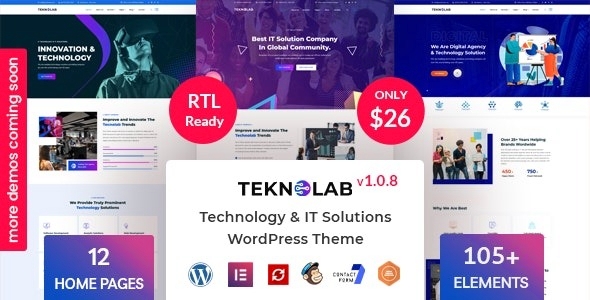 Teknolab – Technology & IT Solutions WordPress Theme 1.1.3