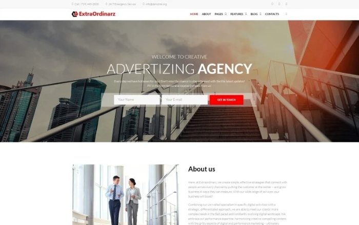 ExtraOrdinarz – Advertising Agency WordPress Theme 1.0.0