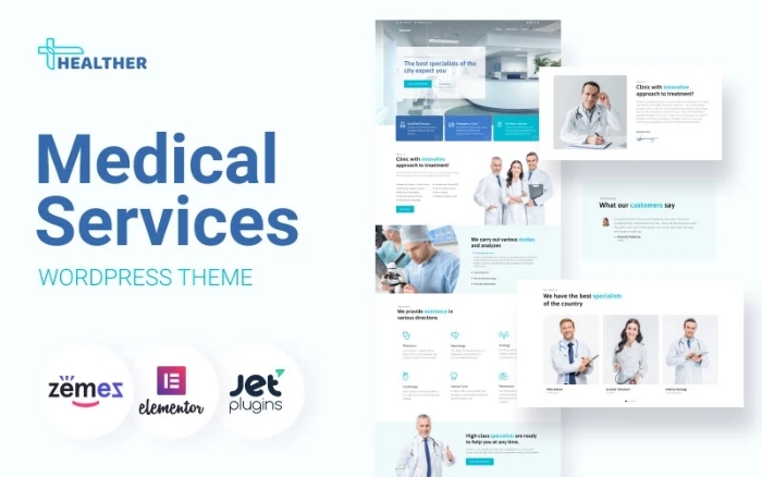 Healther – Medical Services WordPress Elementor Theme 1.0.1