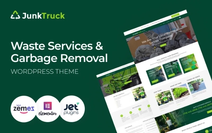 JunkTruck – Waste Services & Garbage Removal WP Theme 2.0.1