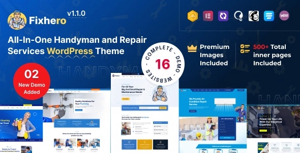 Fixhero - Handyman & Repair Services WordPress Theme 1.1.0