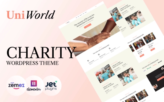 UniWorld - Donations Charity WordPress Theme 1.0.0