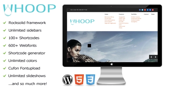 Whoop – a Unique WordPress Theme for Creatives 1.01