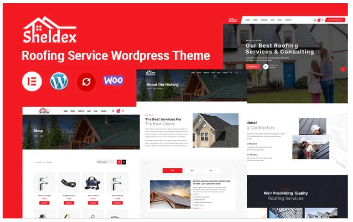 Sheldex – Roofing Company Elementor WP Theme 1.0.0