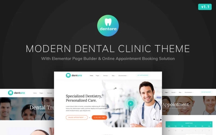 Dentora – Dental Clinic WP Elementor Theme 1.3.0