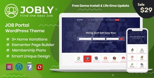 Jobly – Career Builder WordPress Theme 1.2