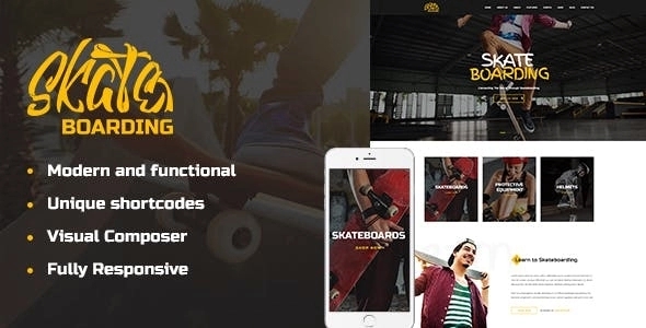 Skateboarding Community & Store WordPress Theme 1.1