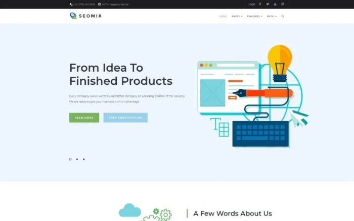 SEOmix – SEO Company WordPress Theme 1.0.0