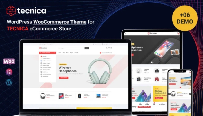 Tecnica – Electronic Multipurpose WooCommerce Theme 1.0.4