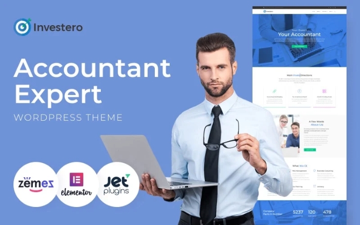 Investero - Accountant Expert Responsive WP Theme 1.0.1