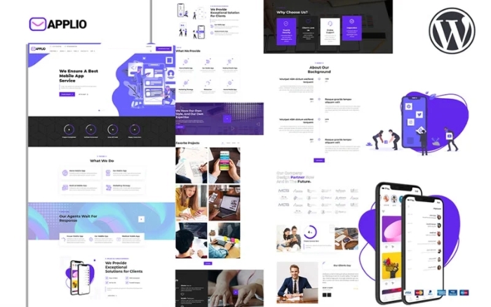 Applio Creative Responsive Mobile App Showcase WP Theme 1.0.0