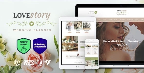 Love Story - A Beautiful Wedding and Event Planner WP Theme 1.3.4