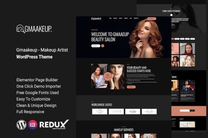 Gmaakeup – Makeup Artist WordPress Theme 1.0.0