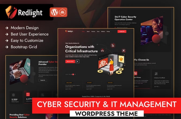 Redlight Cyber Security & IT Management WordPress 1.0